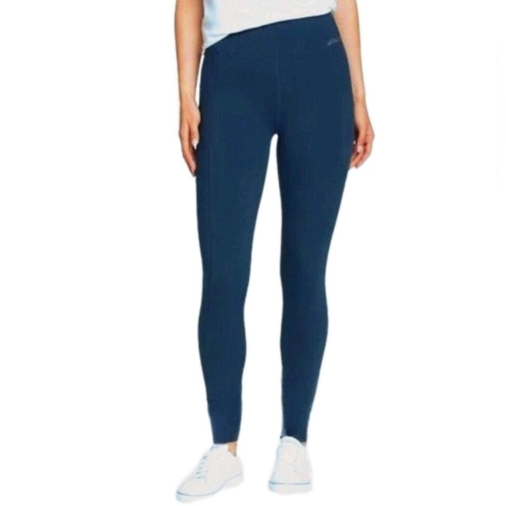 Eddie Bauer High Rise Trail Tight Zippered Pocket Blue Women's Size S